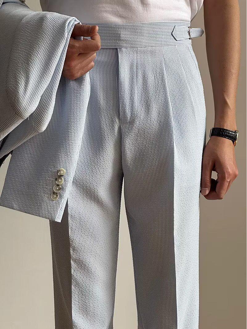 

Высококачественные мужские облегающие брюки-шаровары на весну, лето и осень 33 синий