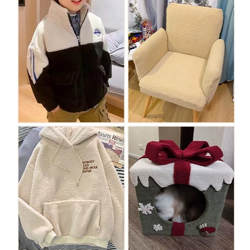 Thickened Lamb Wool Fabric For Winter Hoodies, Plush Doll,Outerwear, Pet Nest, Handmade DIY Clothing Fabric 160x50cm/160x200cm
