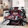 Death Note Graphic Cartoon Flannel Blanket, Quality Print for Bedroom, Comfortable Sofa Throw, Picnic and Travel Use_LIAN