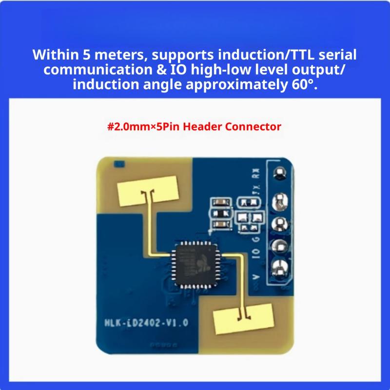 

1/2Pcs GPIO And UART Interfaces 24G HLK-LD2402 Static Human Body Presence Detection AIoT Millimeter Wave Sensor Radar Module