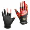 High Quality Fishing Gloves for Men Summer Fishing Road Sub Sunscreen and Anti Slip Ice Silk Breathable Thin Three Finger Gloves