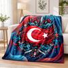 Turkey Football Printed Flannel Blanket Warm Comfort Bed Throw For Indoor Home Decoration