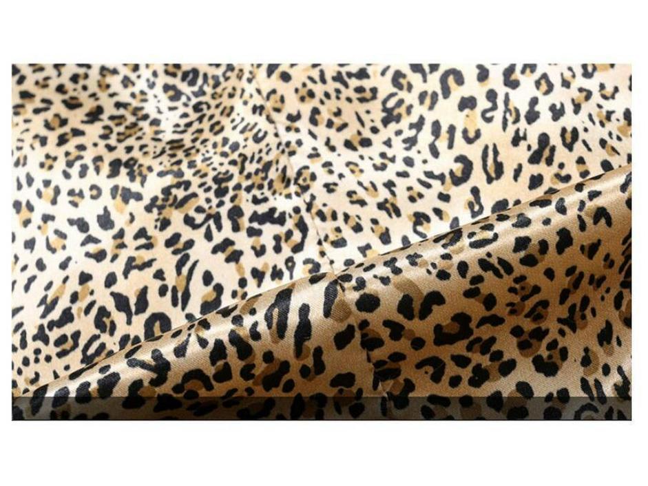 Grenzüberschreitender Damen-Midilang-Leopardenmuster-Kunstpelzmantel mit Waschbärkragen