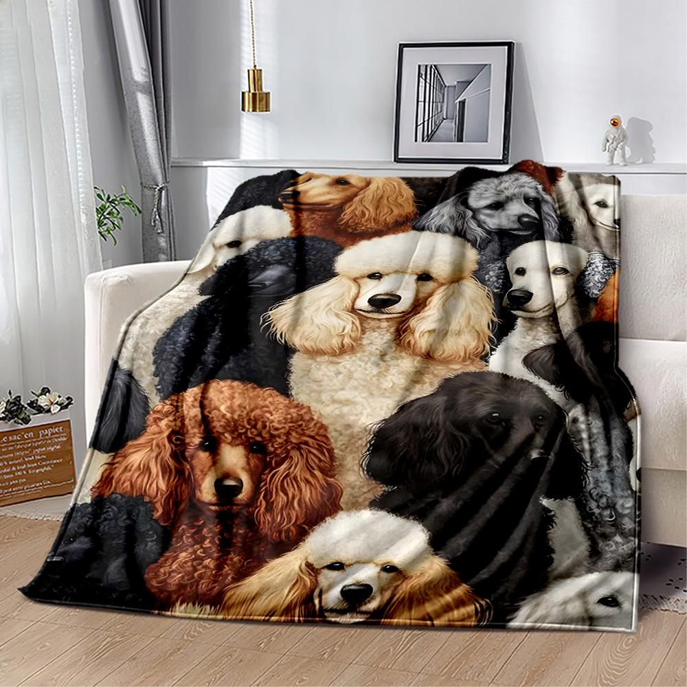 Chihuahua Photo Collage Flannel Blanket,Lightweight,Office Blanket,Sofa Blanket,Comfortable Blanket