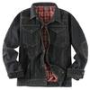 Men's Solid Color Button Pocket Workwear Denim Jacket Men's Casual Trucker Denim Jacket