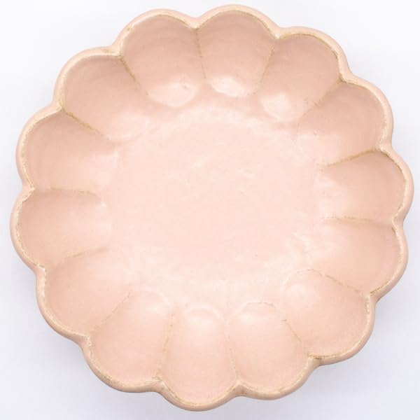 Mino Ware Kaneko Kohyo Neririnbana Microwave and Dishwasher Made in Product Number "Rinka" Bowl, Large, Pink, Design, Diameter Approx. 21cm, Safe,