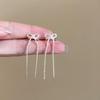 Elegant Geometric Bow Tassel Ear Cuff for Women - No Piercing, Versatile & Stylish Ear Accessory