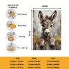 A Versatile Holiday Gift, This Modern-Style Fleece Blanket Features a Donkey Print, Offering Softness And Warmth for Winter, Suitable for Al