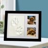 Baby Handprint Footprint Photo Frame with Ink Pad Newborn Infant Girls Boys Hand Foot Print Impression Picture Frame New Mom Keepsake Gift