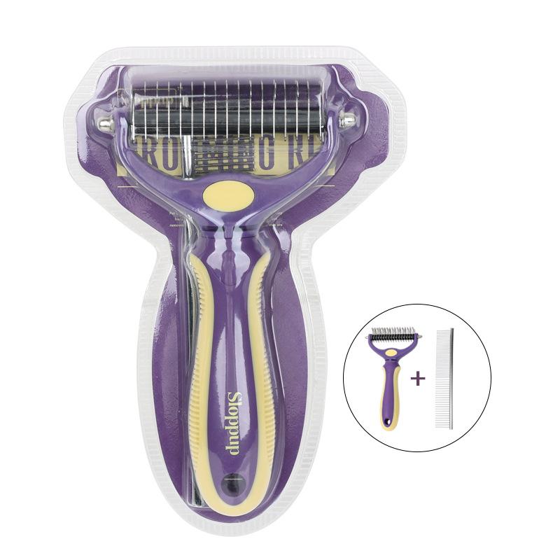

Double-sided open knot comb, dog and cat hair removal comb, steel comb, nail clippers, set. 92559 92560