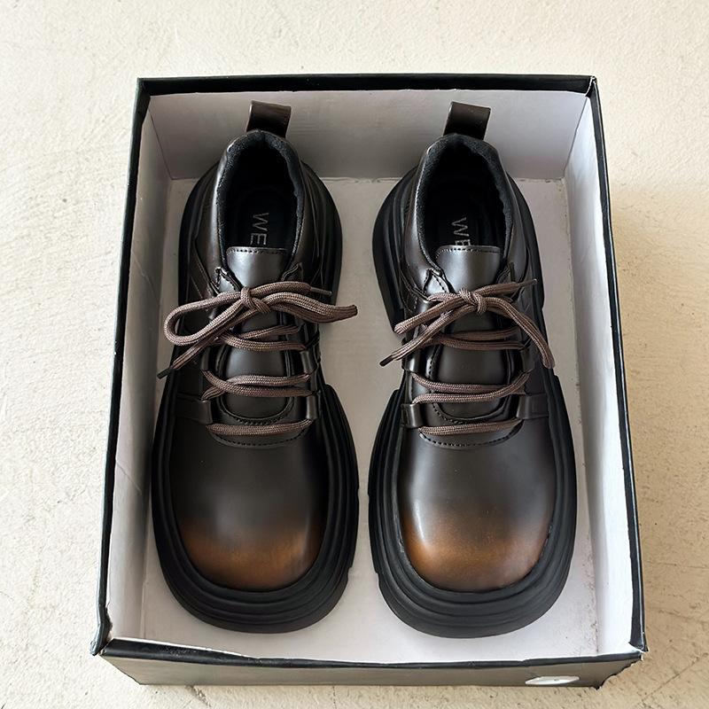 Polished Thick-soled Spring New Girls Versatile Mary Jane Small Leather Shoes