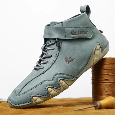 Heren Casual Laarzen Leer Heren Schoenen Luxe Enkellaarzen Waterdicht Winter Sportschoenen voor Mannen Motorlaarzen platform zapatos