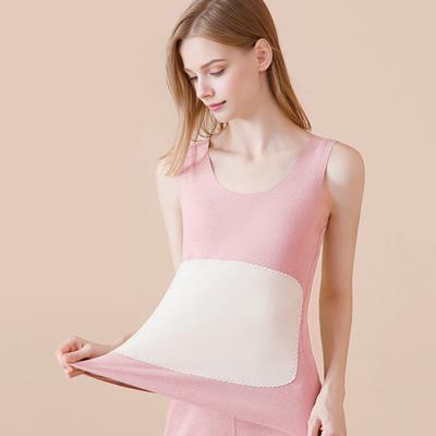 Damen Thermo-Weste, nahtlos, Plüsch-Tanktop mit Bauch- und Rücken-Warmpatch, Herbst/Winter, ärmelloses Samt-Unterhemd für Schlafzimmer und Zuhause