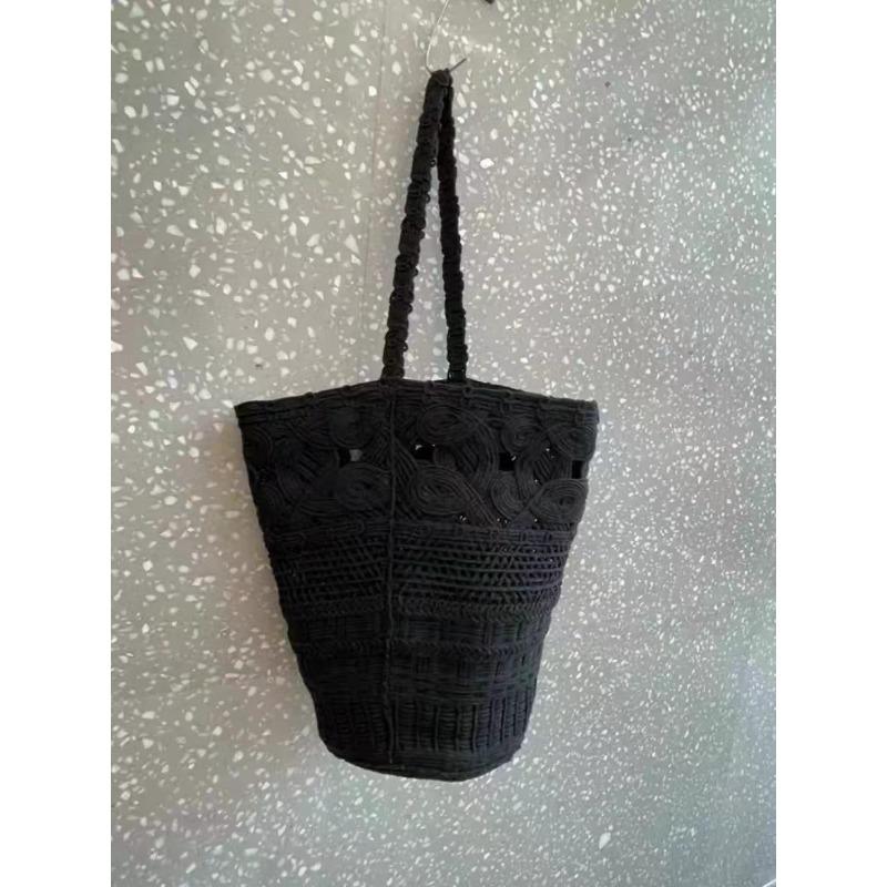 

New hollow woven tote bag seaside vacation beach bag trendy fashion retro large capacity shoulder bag