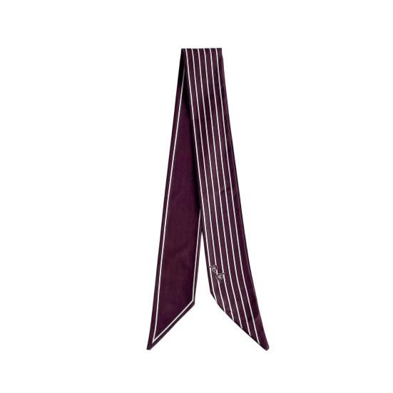 

35 Inches Long Skinny Scarf for Women Stylish Striped Silky Scarf Luxurious Silk Feeling Scarf for Neck Hair Purse Belt Accessory темно-коричневого