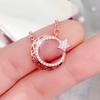 Schicke Mädchen Halskette Accessoires Mode Roségold Farbe Anhänger Alltagskleidung Zarter Statement Schmuck für Frauen