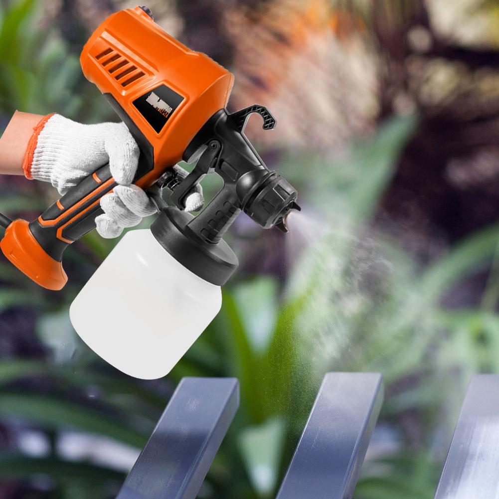 500W Household Paint Sprayer 800ML Paint Spray Machine With Paint Pot Flow Control for Furniture/Walls/Fences/Cars