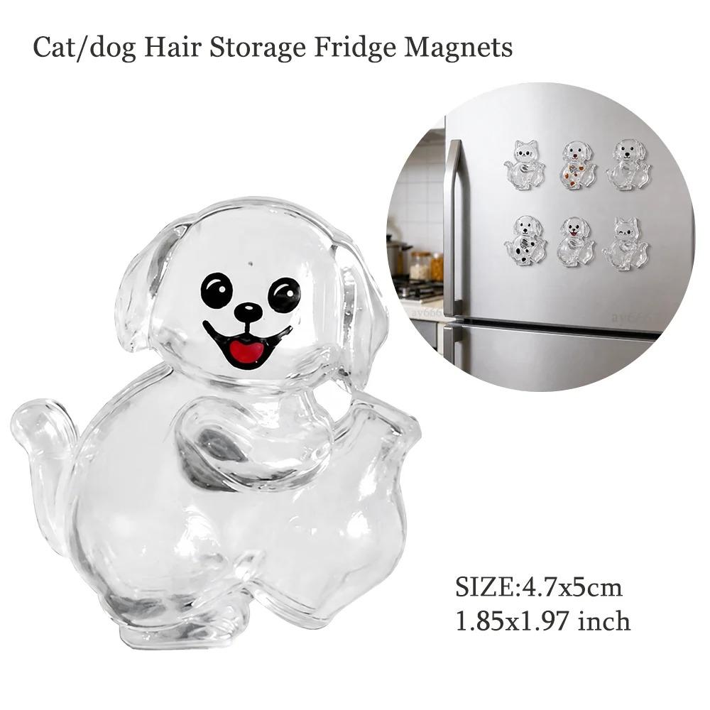 Transparent Dog Hair Storage Container Adorable Pet Keepsake Capsule Pendant With Key Ring for Pet Lovers DIY Memorial Keychain