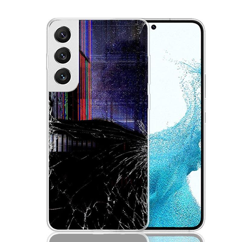 Broken Phone Screen Phone Case For Samsung Galaxy S26 S25 Edge S24 S23 FE S22 Ultra S21 Plus S20 + Fundas Cover Coque Galaxy S25