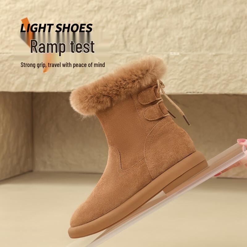 ZHR EH106B Women's Winter Warm Suede Snow Boots