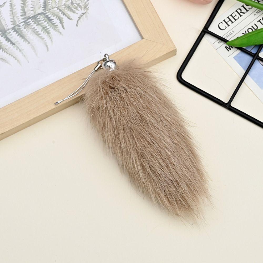 Key Holders Animal Tails Keychain Backpack Pompom Pendants Bag Decor Plush Tail Keyring  Car Charms