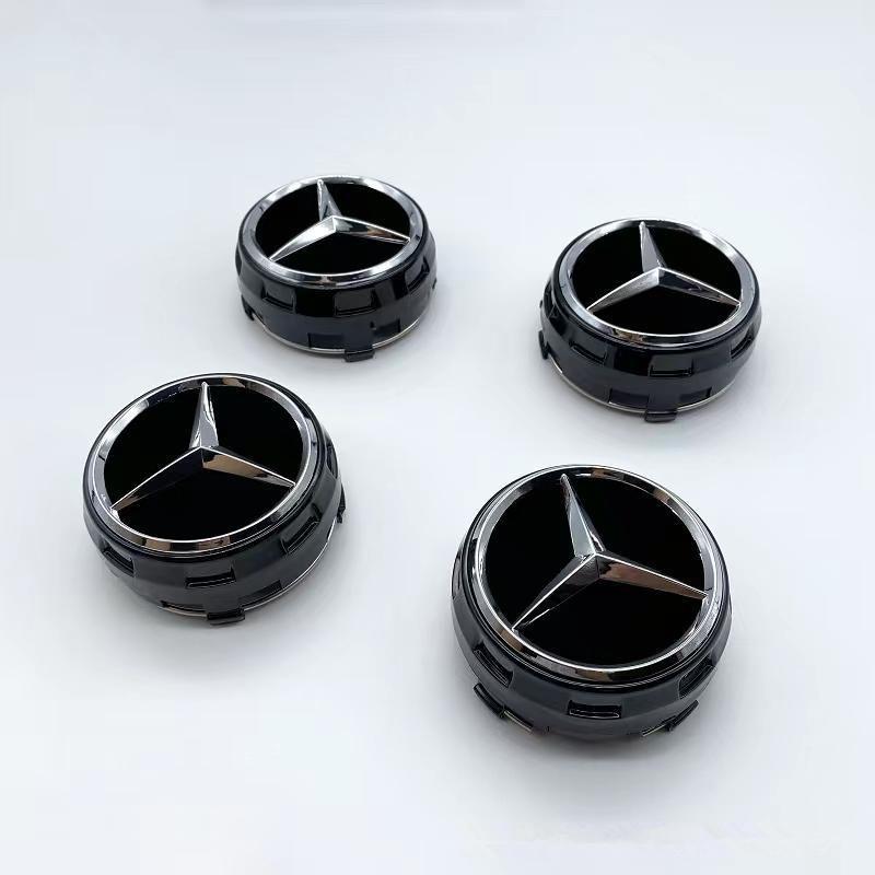 CDR4   4Pcs 75MM Car Wheel Center Hub Cap Cover For Mercedes Benz A B C S Class AMG W212 W205 W204 W211 W213 CLA GLC W176 W221 Sticker