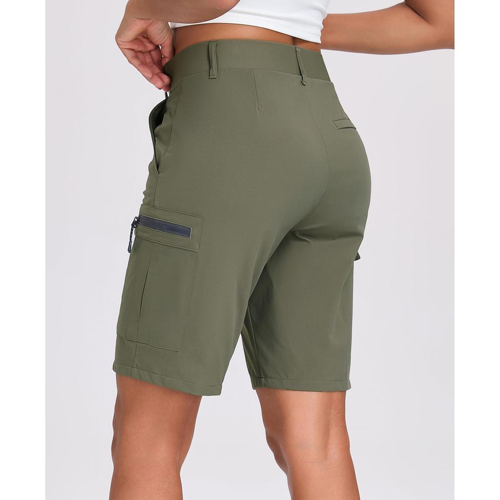 Zomershorts voor dames: casual shorts met hoge taille en wijde pijpen.