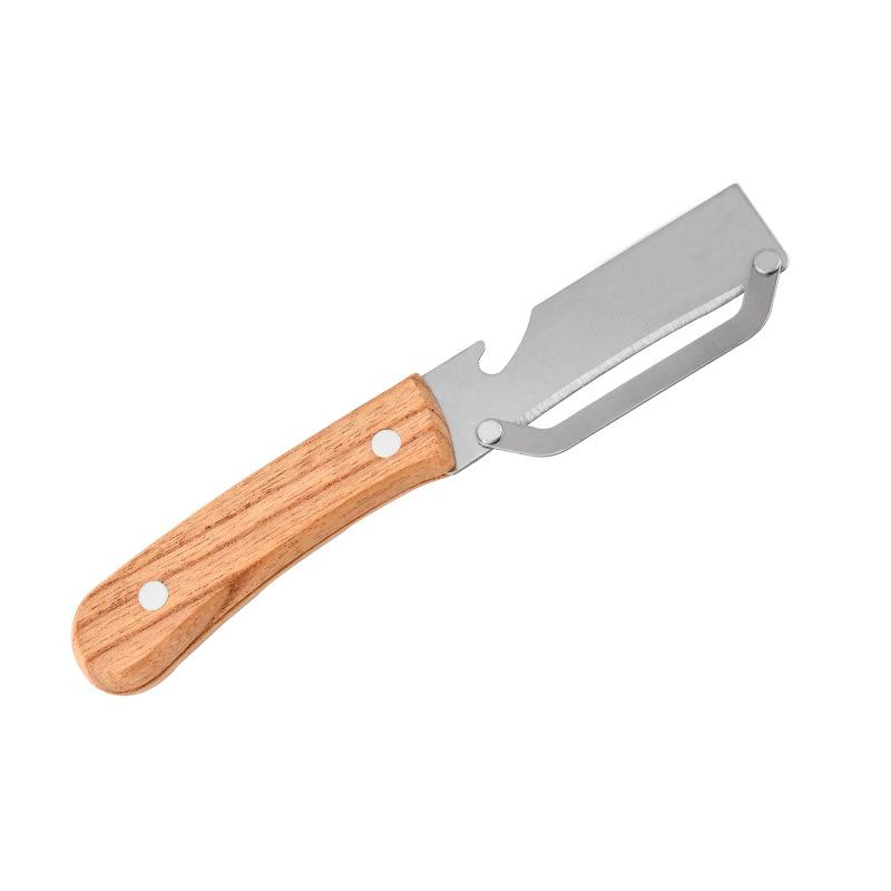 

3-In-1 Serrated Peeling Knife Premium Vegetable Peeler With Handle And Bottle Opener Kitchen Tool A1