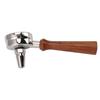 58mm Portafilter Stainless Steel Coffee Tea Portafilter Holder Single Spout Brewing Coffee Filter Wooden Handle Coffee Accessories