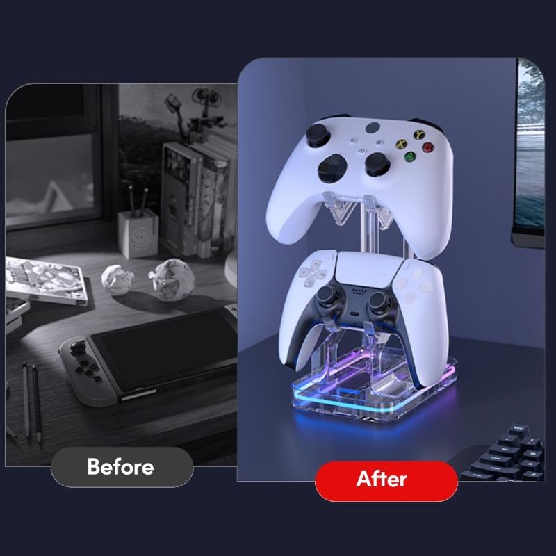 Universal Gamepad Controller Bracket Headphone Stand Hanger Storage Rack Compatible for Game Handle Base Support Holder