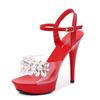 Sandals Women'S Newest Summer Fashion 13Cm Ultra-High Heel Sandals Candy Sexy Sandals Crystal Stiletto Women High Heels2022