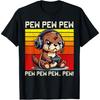 Otter Gamer Pew Funny Video Games Vintage Boys Men Girls T-Shirt(1)