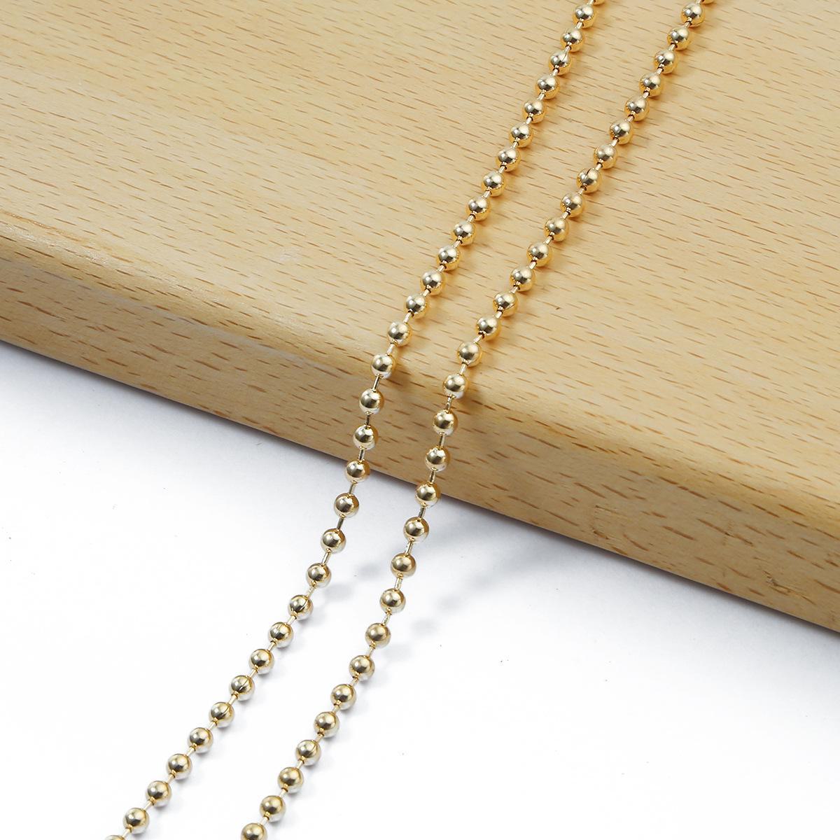 

Зашифрованная крестообразная цепочка с круглыми бусинами DIY ожерелье для ключицы декор витой цепочкой