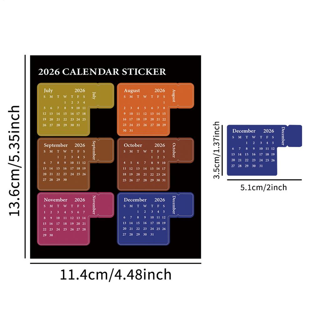 

2026 Calendar Stickers Tear-Off Date Sheets Labels For Month Planners Journals Diary Scrapbook Office Home Month Planner