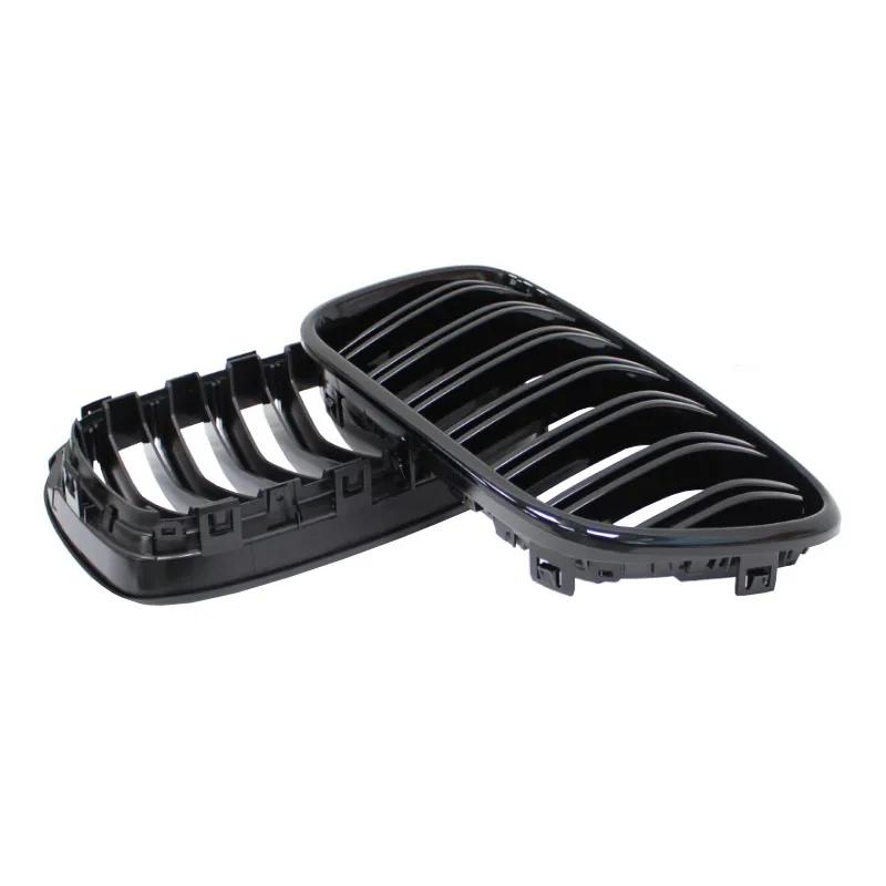 2PCS Racing Grill Gloss Black Car Front Bumper Grilles For BMW X3 F25 2011-2013 Kidney Grille New Accessories Replacement