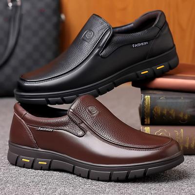 Zapatos de cuero de suela blanda casual de negocios para hombre de primavera y otoño