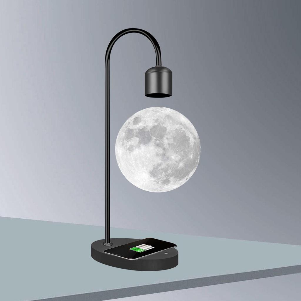 3D Printed Moon Lamp with Magnetic Levitation - Night Light & Eye Protection