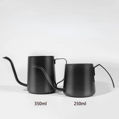 Schwarze Lackierung Edelstahl Handaufguss Kaffeekessel Kleiner Schwanenhalskessel Pour Over Kaffeekessel