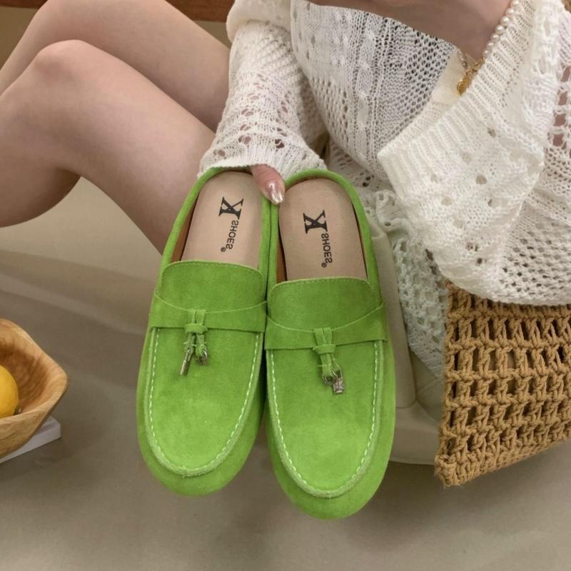 Fashion Summer New Style Slippers 2025 Fashion Elegant Versatile Trend Soft Soled Women Slippers Cow Leather Mules Slippers Lady Sandals