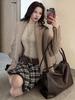 Korean Retro Wool Tweed Plaid Mid-Length Skirt for Women – Autumn/Winter Style
