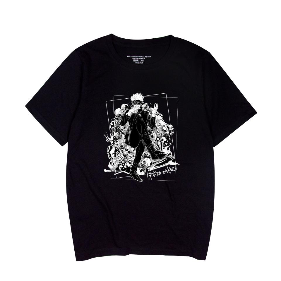 

Summer Women Men s Short Sleeve Tshirt Jujutsu Kaisen Anime Clothing New Men Tee Shirt Cosplay T-Shirt XS чёрный