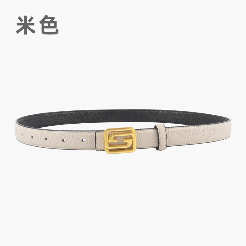Lychee Pattern Can Be Used On Both Sides, First Layer Cowhide, Genuine Leather, Women'S Belt, Women'S Belt With Jeans, Casual Pants.