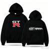 Harajuku Motorradstil Kapuzen-Fleece-Sweatshirt