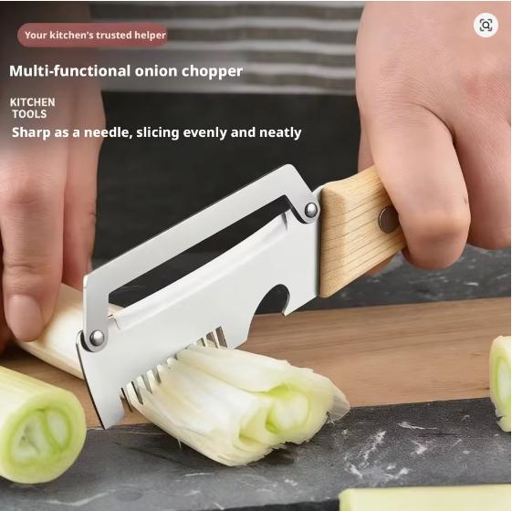 Kitchen Peeler Stainless Steel Vegetable Peeler with Wooden Handle for Peeling and Slicing Fruits and Vegetables Kitchen Tool