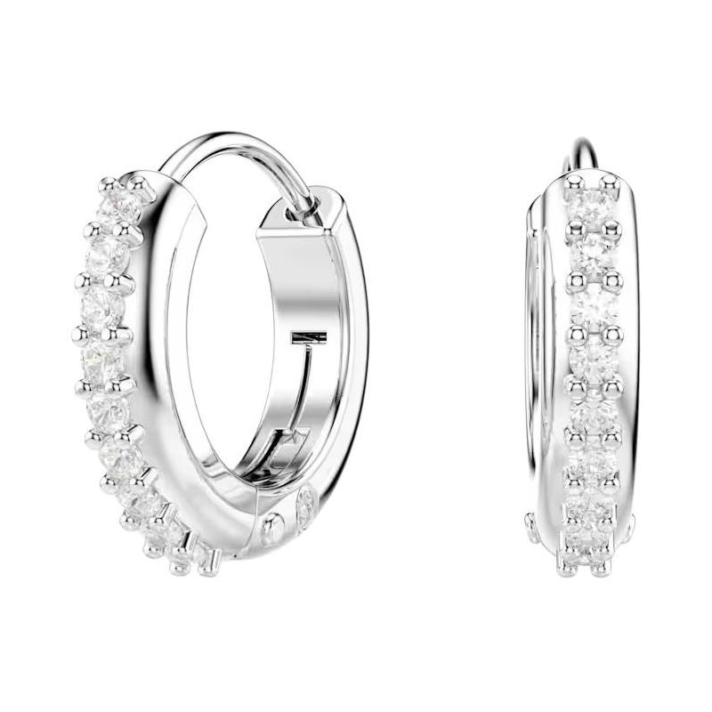 Swarovski Matrix Large Circle Round Cut Synthetic Cubic Zirconia Earrings Women s White 5690670
