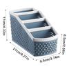 Morandi Style Plastic Desktop Organizer With 4 Compartments - A Roomy Hollow Storage Box For Cosmetics, Office Items