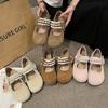 Wind Night Wear Soft Sole Night Foot Pearl Fairy Velcro Spring Mary Jane Shoes Woman Not Tired Single Shoe Temperament