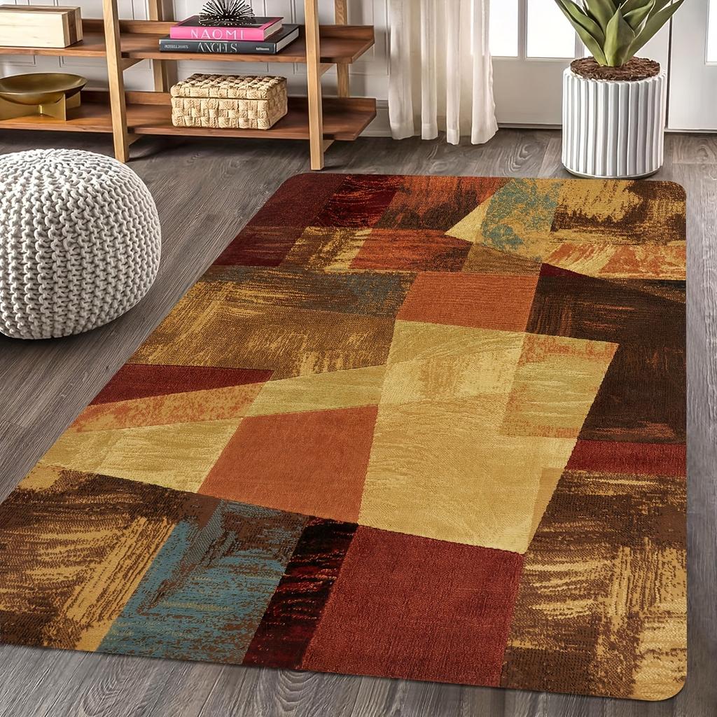 1 Stück Küchenteppich im kreativen Patchwork-Design, Anti-Ermüdungs-Küchenteppich, wasserdichter, rutschfester Teppich, Läuferteppich, Nachttischteppich, saugfähiger Teppich