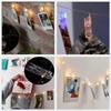 Clear Acrylic Mini Photo Clips Small Plastic Clothespins with Spring Pegs for Pictures Crafts Papers Office Home DIY Decoration