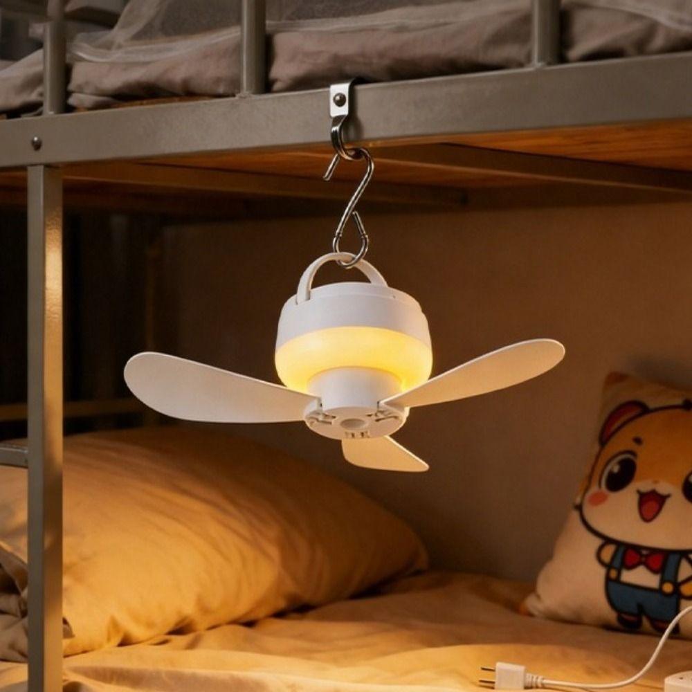 USB Rechargeable Hanging Fan Light LED Light Ceiling Lamp Wireless Ceiling Fan Light Home Use